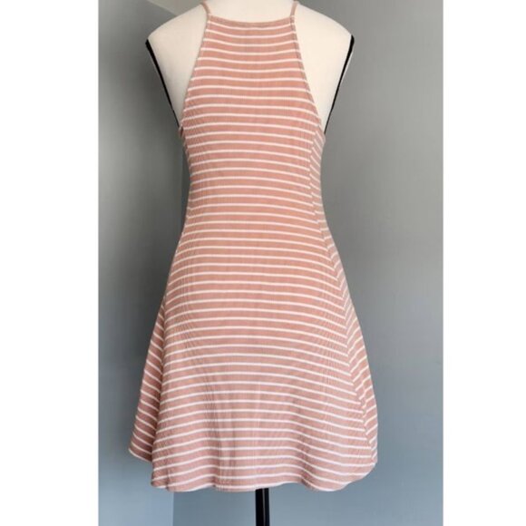 Forever 21 Blush and White Striped T-Shirt Dress Size US S - Picture 3 of 7